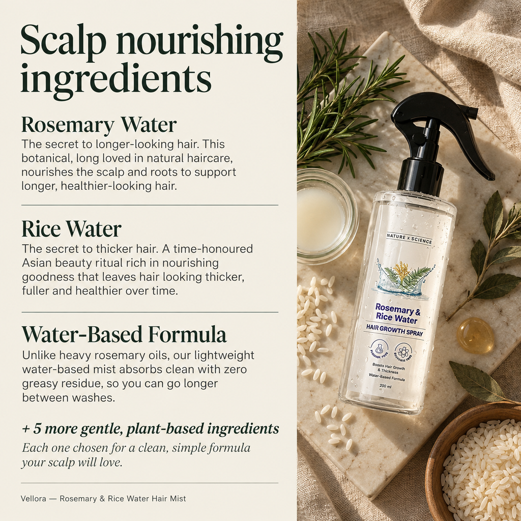 Vellora's Rosemary and Rice Water Mist